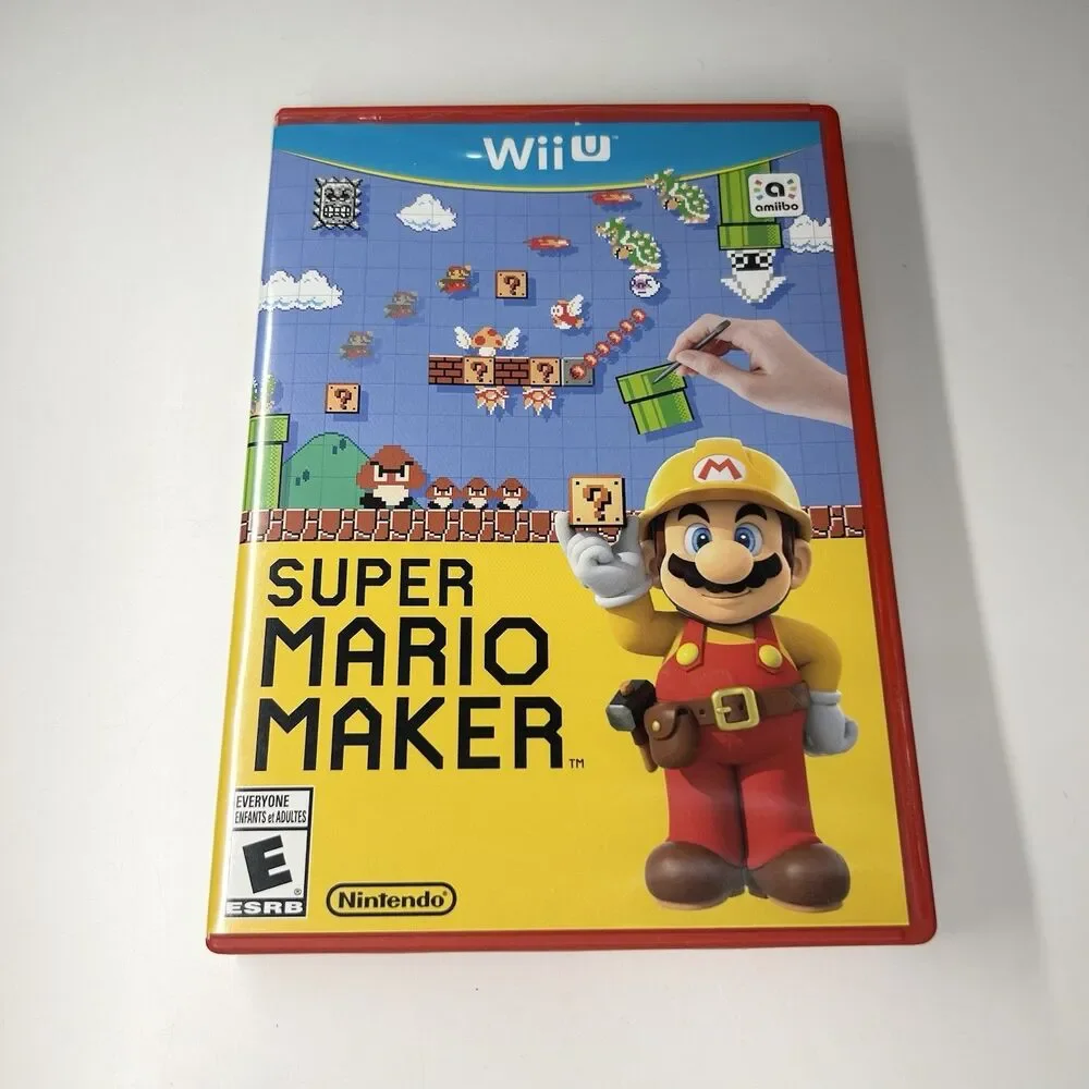 Super Mario Maker Wii U CIB Game Nintendo Wii U 2015 w/ Slipcover + Book TESTED
